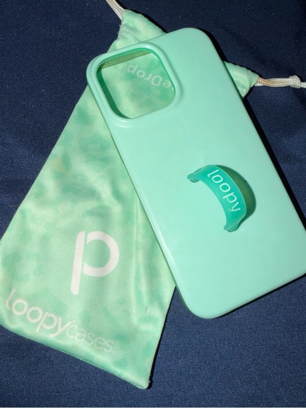 Loopy Case Mint Green Phone Case with Loopy Grip